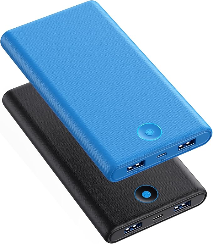 [2-Pack] Portable Charger Power Bank 20000mAh,Ultra Slim Fast Charging Battery Pack with Dual USB Outputs,Travel Essential Portable Phone Charger for iPhone 17/16/15/14/13/12/X,Galaxy S24, Android etc