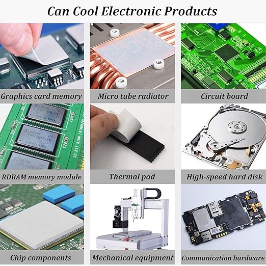 Thermal Pad 14.8 W/mK, 120x120x2.5mm, Non Conductive Heat Resistance High Temperature Resistance, Silicone Thermal Pads for Laptop Heatsink GPU CPU LED Cooler (2.5mm)