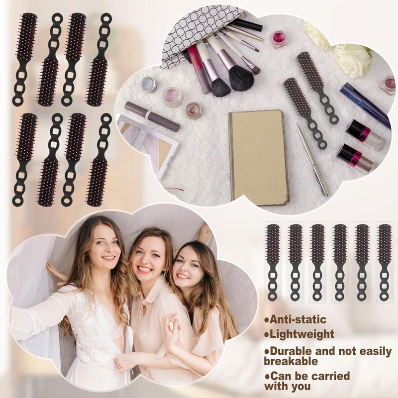 Hair Brushes Bulk - Individually Wrapped for Curly Hair | Ideal for Shelters & Hotels (100 PCS)