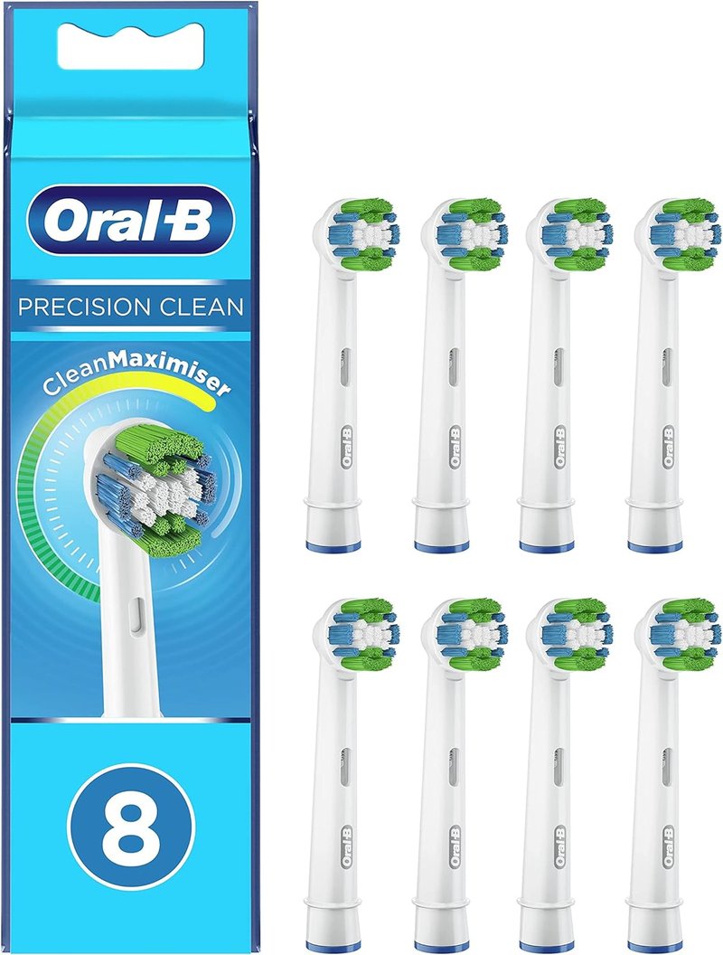 Oral-B Precision Clean Brush Heads - CleanMaximiser Bristles | Pack of 8