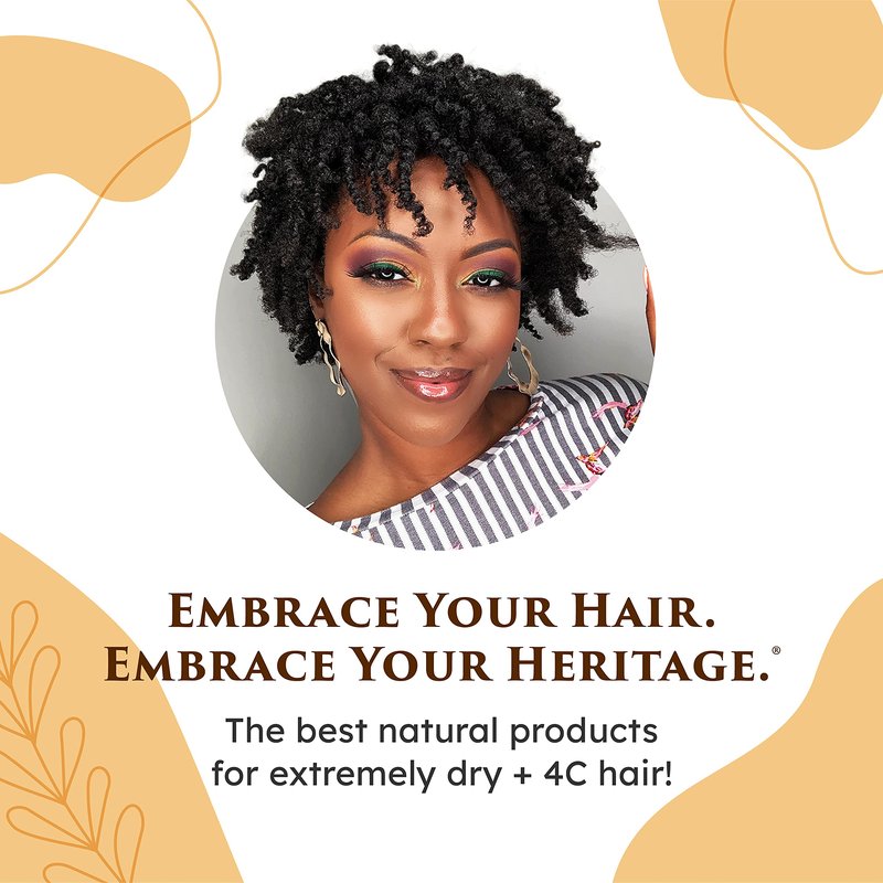 Qhemet Biologics Cocoa Tree Detangling Ghee - Softening Detangler Ideal for High Porosity 4C-3C Hair - Makes Combing Easier & Restores Pliability, Elasticity & Softness to Dry, Matted Hair (9 oz)