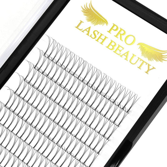 Premade Fans Eyelash Extensions 4D-C-0.10-16 Long Stem Premade Volume Eyelash Extensions .07 .10 Premade Volume Fans C D Curl(4D-C-0.10,16 mm)