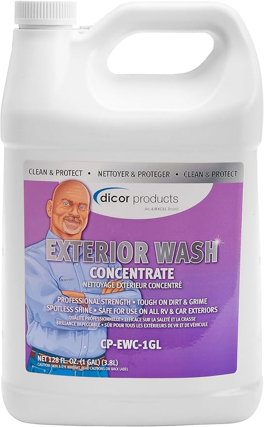 Dicor CP-EWC-1GL Black Streak Remover Exterior Cleaning Care for RV and Vehicle Surfaces, White