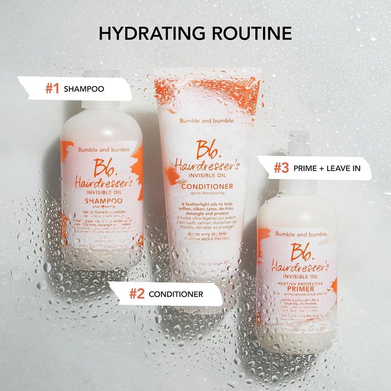 Bumble and bumble. Hairdresser's Invisible Oil Leave-In Conditioner - UV Protection, Hydrating & Anti-Frizz | All Hair Types | Argan & Coconut Oil