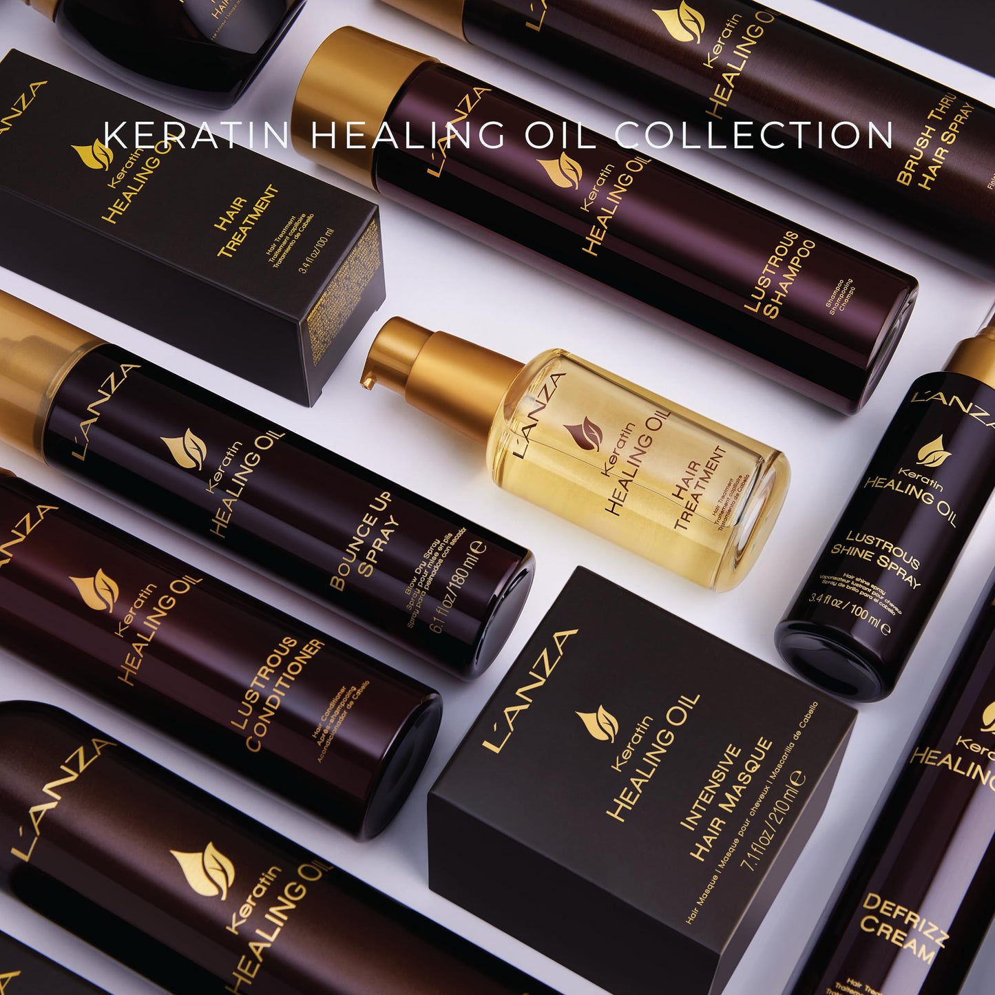 L'ANZA Keratin Healing Oil Hair Treatment Repairs Dry, Damaged Hair, Split Ends, Smooths Flyaways, Adds Silky Shine, Color Safe Anti Frizz, Heat & UV Protection Anti-Humidity, Sulfate Free