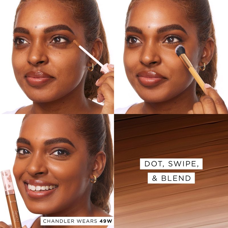 tarte creaseless creamy full-coverage concealer – Waterproof Hydrating Longwear, Niacinamide & Caffeine for covering Dark Circles & Blemishes, Vegan & Cruelty-Free, full size, 22N light neutral