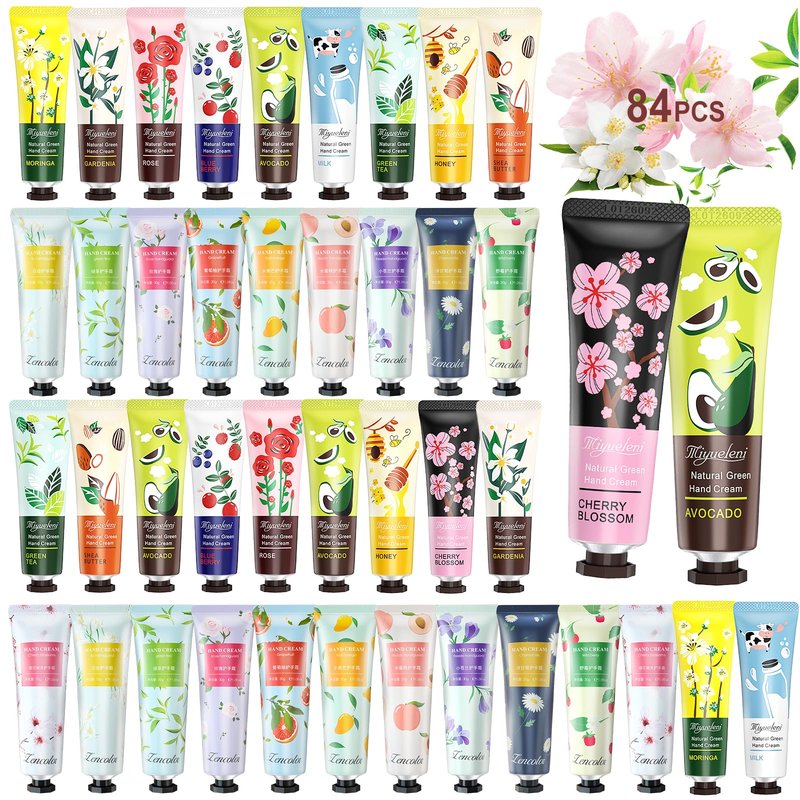 84 Pack Hand Cream Gifts Set, Hand Lotion Travel Size, Mini Hand Lotion Bulk, Mini Hand Cream for Dry Cracked Hands, Hand Cream Bulk, Lotion Sets for Women Gift, Moisturizing Hand Cream For Dry Hand