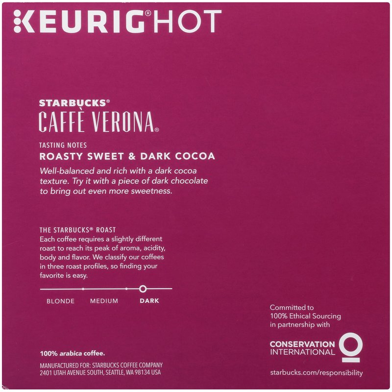 Starbucks Coffee K-Cup Pods, Caffe Verona, 32 CT