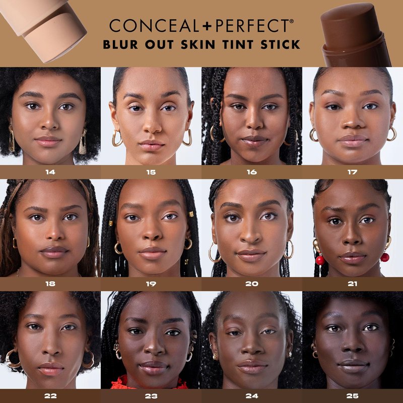 Milani Conceal + Perfect Blur Out Skin Tint Stick - Light to Medium Coverage Tinted Moisturizer Stick with Vitamin C & E - Soft Matte, Pore Blurring Natural Finish 04-Light Warm-Neutral