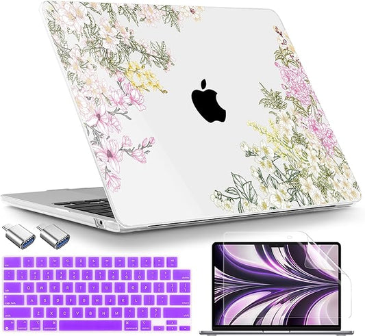 TWOLSKOO Compatible with MacBook Air 13 inch Case M5 2026 M4 2025 M3 M2 2024-2022 A3449 A3240 A3113 A2681, Plastic Hard Shell & Keyboard Cover for MacBook Air 13.6 inch Case, Mobilnoe