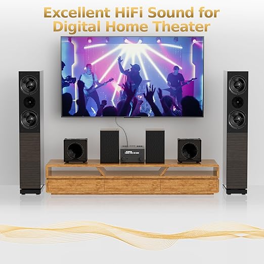 Kxable Optical Audio Cable 10 FT, Digital Audio Cable, Toslink Fiber Optic Cord, [Nylon Braided, Slim Aluminum Shell, Gold Plated Connector], for Home Theater, Sound Bar, PS4, Xbox, TV and More