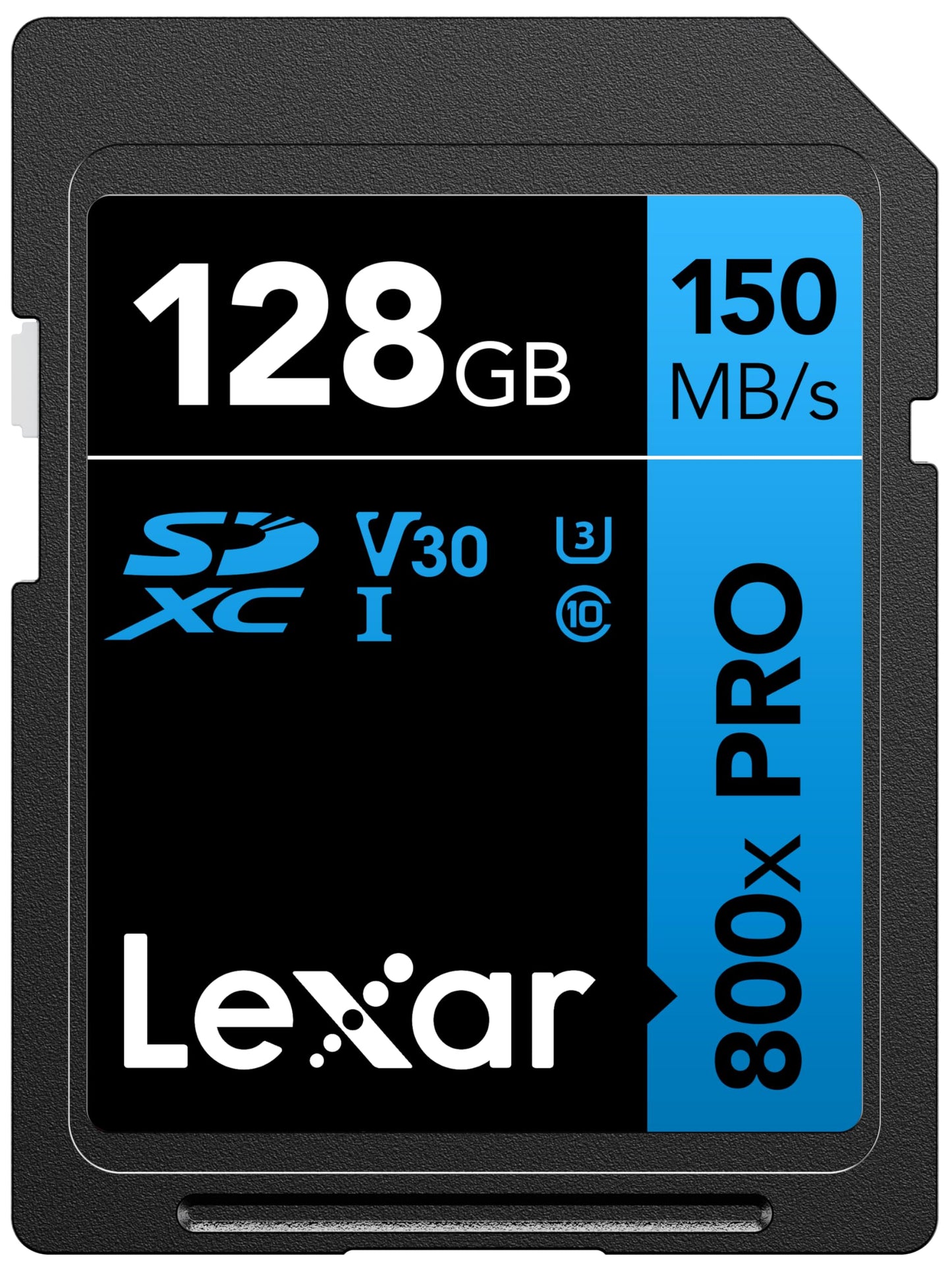 Lexar 128GB High-Performance 800x PRO SD Card, UHS-I, C10, U3, V30, 4K, Up to 150MB/s Read SDXC Memory Card, for Point-and-Shoot & Mid-Range DSLR Cameras, HD Camcorders (LSD0800P128G-BNNNU)
