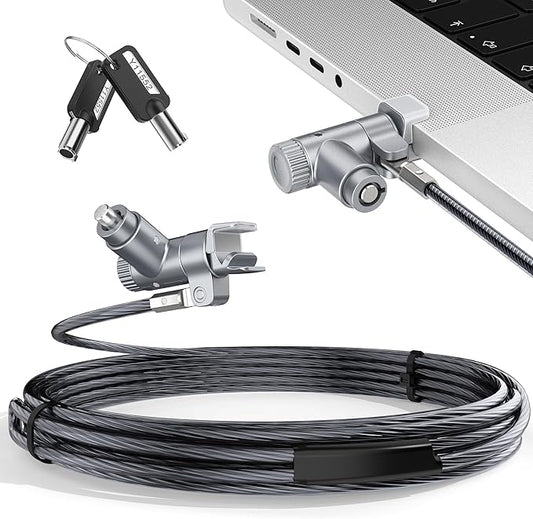 AboveTEK Laptop Locking Cable for MacBook Pro 14/16 (2021–2024), Anti-Theft Keyed Laptop Security Lock, 6.56ft Cut-Resistant Steel Computer Lock Cable, Rotatable & Portable Design