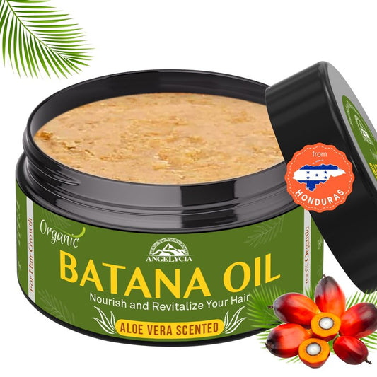 Raw Batana Oil for Hair Growth & Scalp Stimulator – 100% Pure Hair Oil from Honduras – Dr. Sebi Organic Paste – Natural Hair Growth Products for Thicker Edges, Breakage & Split Ends (16, Ounces)