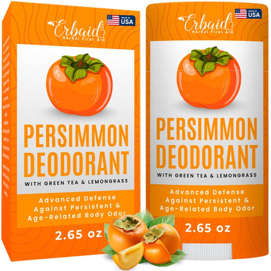 Persimmon Deodorant – All-Natural Whole Body Deodorant for Women and Men – Japanese Persimmon Extract Helps to Eliminate Body Odor and Old People Smell – Extra Strength, Aluminum Free, Long Lasting
