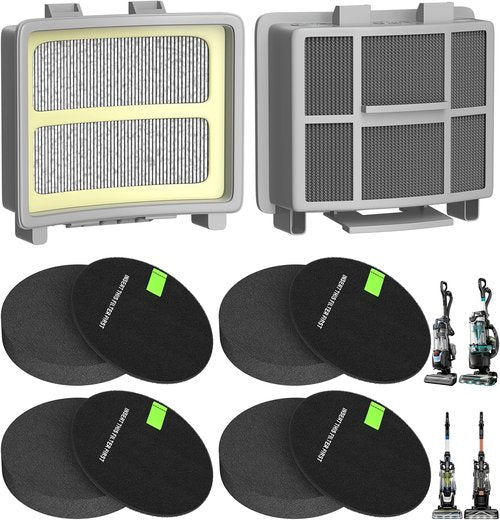 Bissell Pet Hair Eraser Filters - 2 Filters & 4 Foam Inserts for SurfaceSense Lift-Off Vacuums