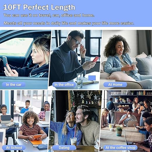 For iPhone Fast Charger, [Apple MFi Certified] 2 Pack PD USB C Wall Charger Block Plug with 10FT Extra Long USB C to Lightning Fast Charging Data Sync Cable for iPhone 14 13 12 11 XR X 8 iPad and More