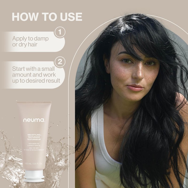 Neuma Neu Styling Hair Texturizer Crème, 3.4 Fl. Oz. Hair Texture Cream with Persimmon Scent