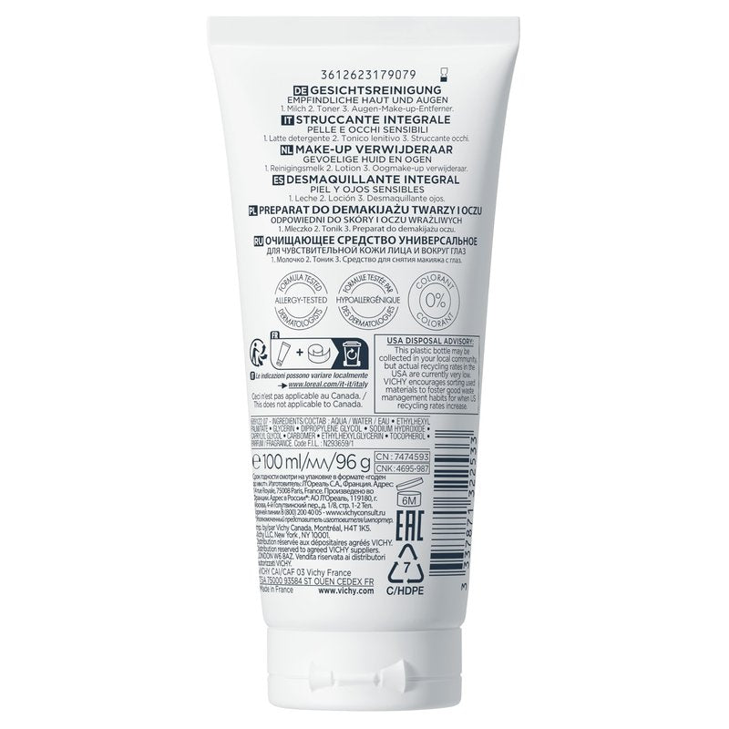 VICHY Pureté Thermale One Step Cleanser for Sensitive Skin, 6.7 Fl. Oz