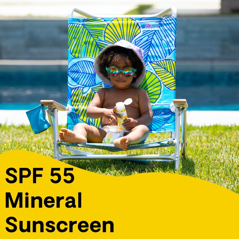 Hello Bello Mineral SPF 55 Sunscreen Lotion I Broad Spectrum UVA/UVB Protection, Water Resistant and Reef Friendly Sun Protection for Babies and Kids I 6 Fl Oz (2 Packs of 3oz)