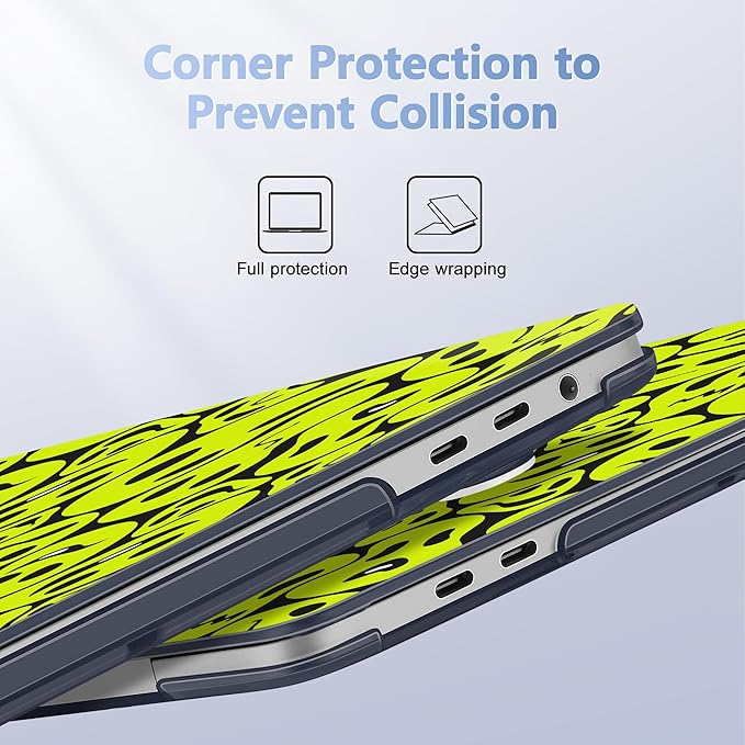 Lepeoac for MacBook Pro 16 inch Case 2019 2020 Release Model A2141, Plastic Hard Shell Cover with Keyboard Cover for MacBook Pro 16 inch with Touch Bar & Touch ID, Distorted Emoticon
