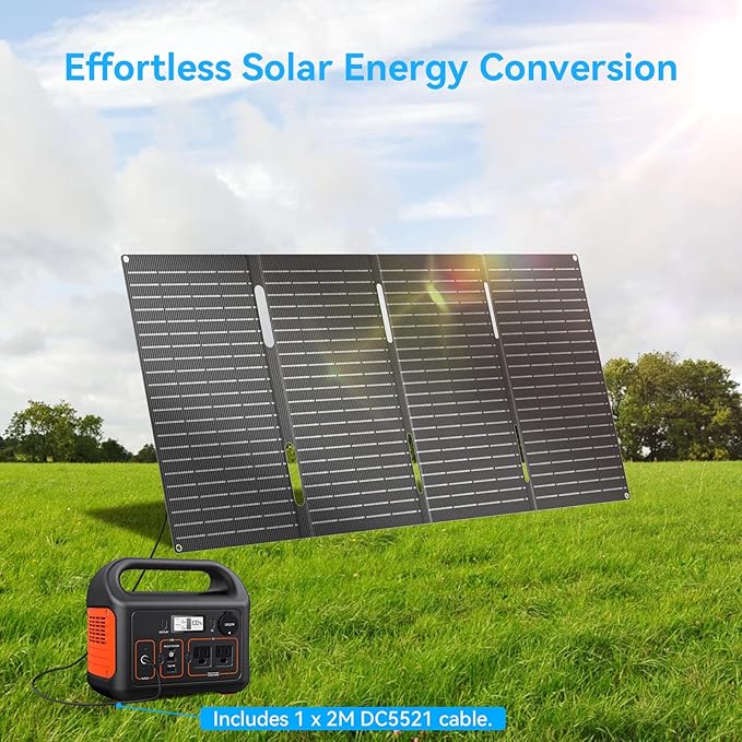 Ecosonique 60W Portable Foldable Solar Panels Charger with USB-C USB-A DC