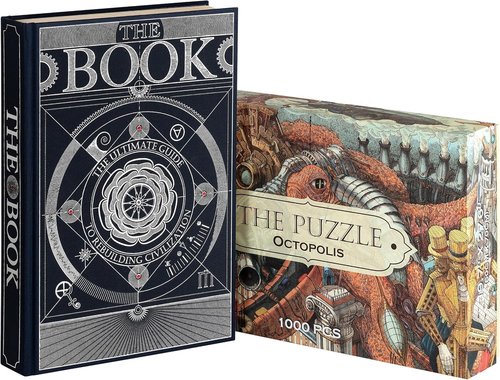 HUNGRY MINDS The Book + Octopolis Puzzle - Ultimate Guide to Rebuilding Civilization | 400+ Pages of Engaging Illustrations