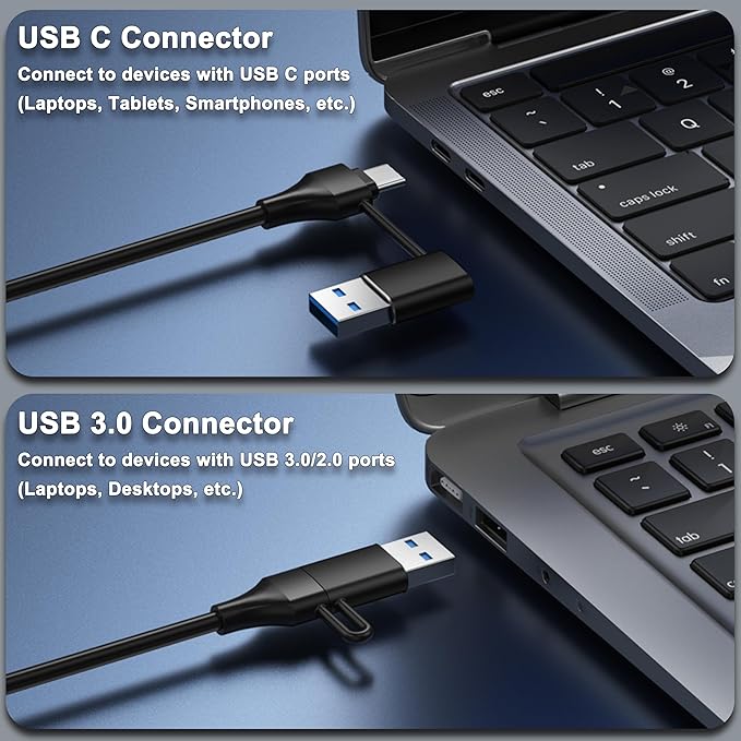 Tccmebius Powered 7-Port USB 3.0 Hub, USB C to 7 Ports USB Data Hub Splitter with Individual LED On/Off Switche, 3.3FT Cable, 12V/3A Power Adapter, for Laptop MacBook Pro/Air PC (Aluminum Gary)
