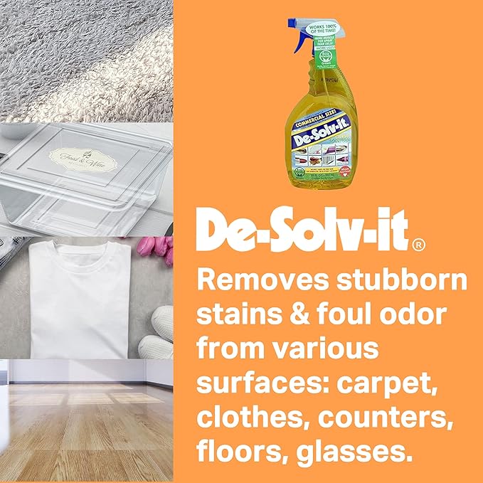 Orange-Sol De-Solv-It Citrus Solution â Multi-Surface Cleaner & Degreaser, Removes Sticky Residue, Oil & Grease, 33 oz (Pack of 2)