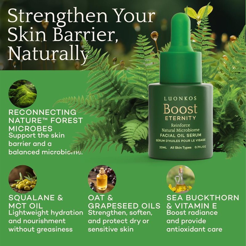 Eternity Facial Serum - Oil-Based Vitamin C Alternative for Women | Non-Greasy with Squalane, Sea Buckthorn & Nordic Microbes - 20ml