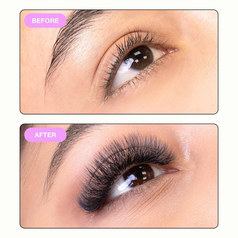 Curacoro 5D W-Shaped Clover Eyelashes Extension, 0.07 CC Curl, 8mm-15mm Length, Individual Eyelash Extensions, Easy Application & Long Lasting
