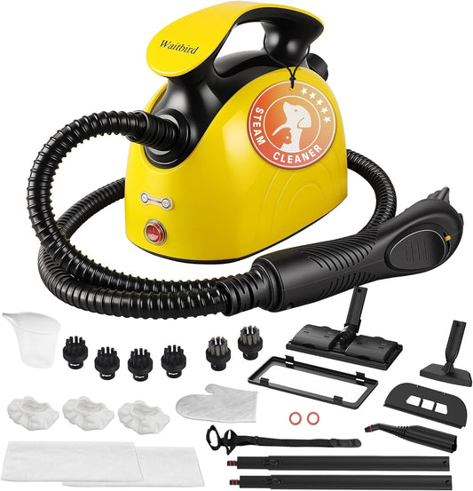 Waitbird Handheld Steam Cleaner - 21 Accessories, 248°F High Temperature for Home & Floors