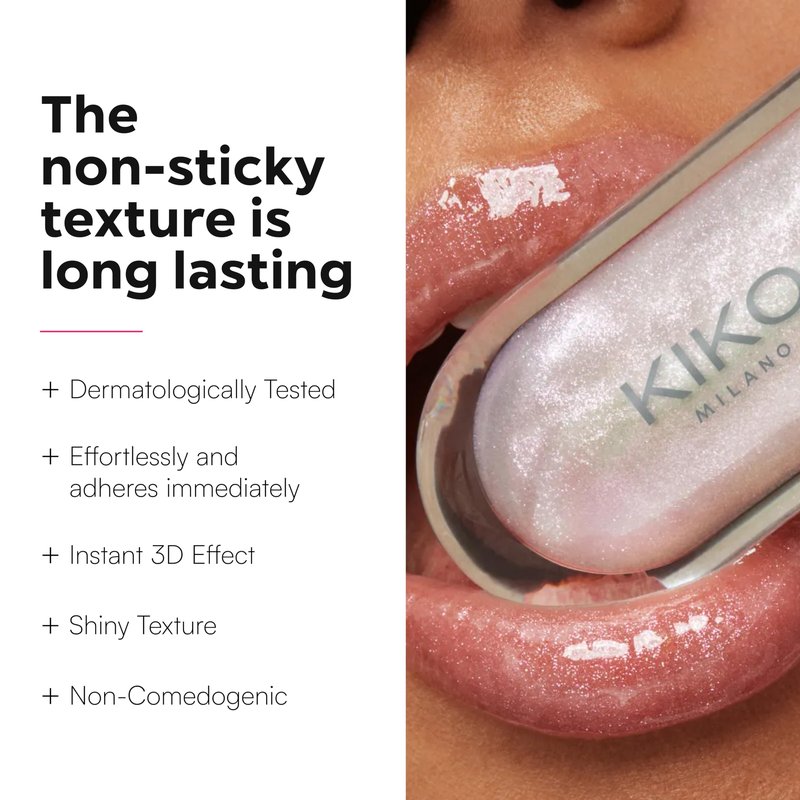 Kiko Milano 3D Hydra Lip Gloss – High Shine, Hydrating, Plumping, Non-Sticky, Moisturizing Lip Makeup – 23 Magenta – 6.5ml