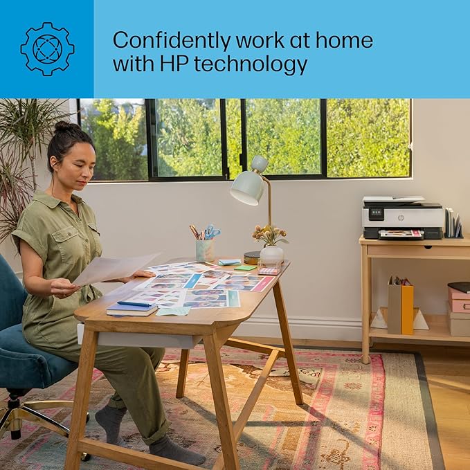 HP OfficeJet Pro 8125e Wireless All-in-One Color Inkjet Printer, Print, scan, Copy, ADF, Duplex Printing Best-for-Home Office, 3 Month Instant Ink Trial Included, AI-Enabled (405T6A)