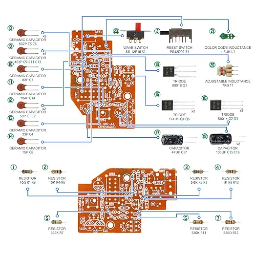 Yidab Soldering Practice Kit DIY Walkie-Talkie Interactive Game Plug-in Circuit Kit Electronics Projects Soldering Kit Welding Skills Learn Soldering Kit for Beginners