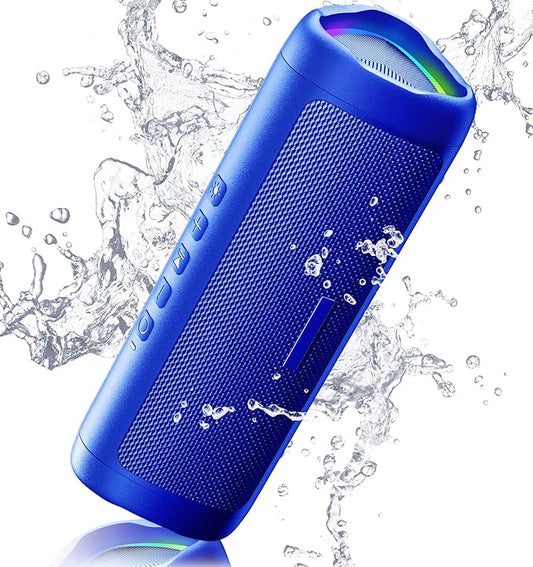 Bluetooth Speaker, 20W HD Sound, Portable Wireless, IPX5 Waterproof, Up to 24H Playtime, TWS, for Home/Party/Outdoor/Camping/Beach Essentials, Birthday Gift for Fathers Day Men Dad Husband (Blue)
