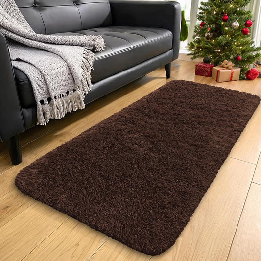 OLANLY Runner Rugs - Machine Washable Soft Fluffy Shaggy Design | Ideal for Hallways, Bedrooms, and Nurseries