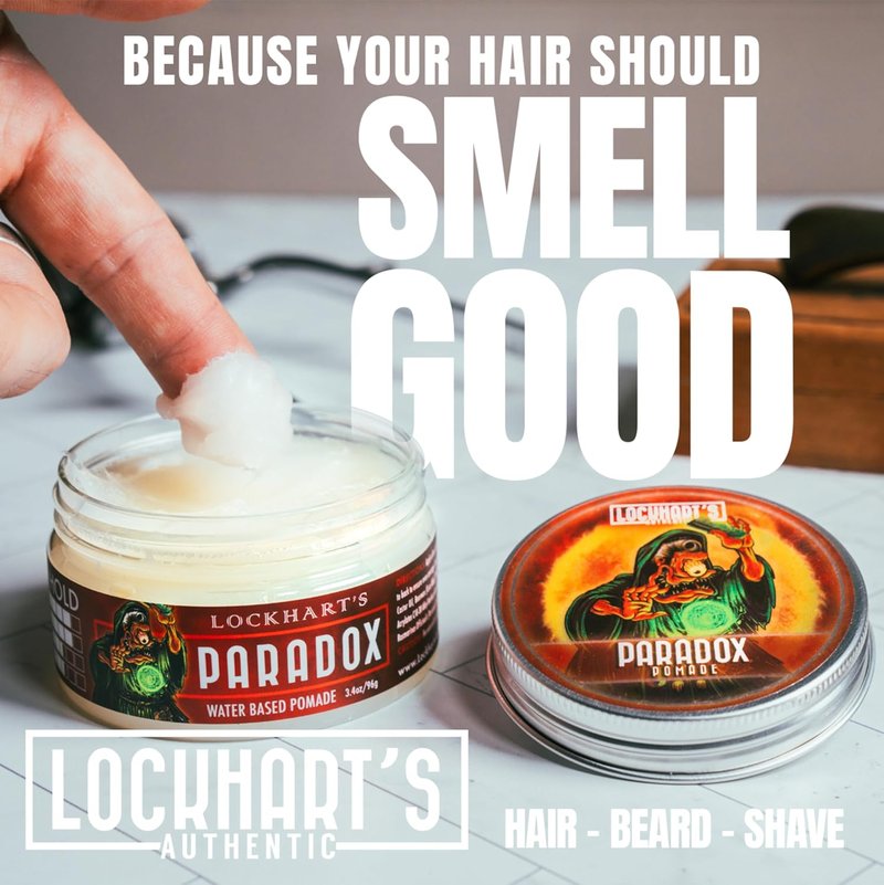 Lockhart’s Paradox Water-Based Pomade - Nourishing Firm Hold Pomade for Men | Aqua Di Goon Scent (3.4oz)