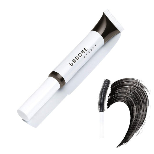 Undone Beauty Laze Lash Glaze Volumizing High Gloss Mascara with Curved Brush - Lightweight Formula for Naturally Boosted, Separated Eyelashes - Vegan and Cruelty Free - Dark Chocolate