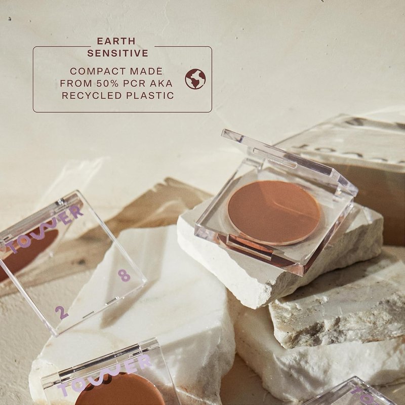 Tower 28 Sculptino Cream Contour - Vegan Matte Bronzer Balm for Sensitive Skin | Deep Neutral (0.16 oz)