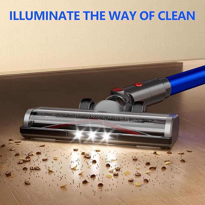 MBYULO Cordless Vacuum Cleaner, 580W 50Kpa Powerful Stick Vacuum, Up to 70Mins Rechargeable Battery, Vacuum Cleaners for Home Anti-Tangled Lightweight Handheld for Hardwood Floor, Carpets, Pet Hair