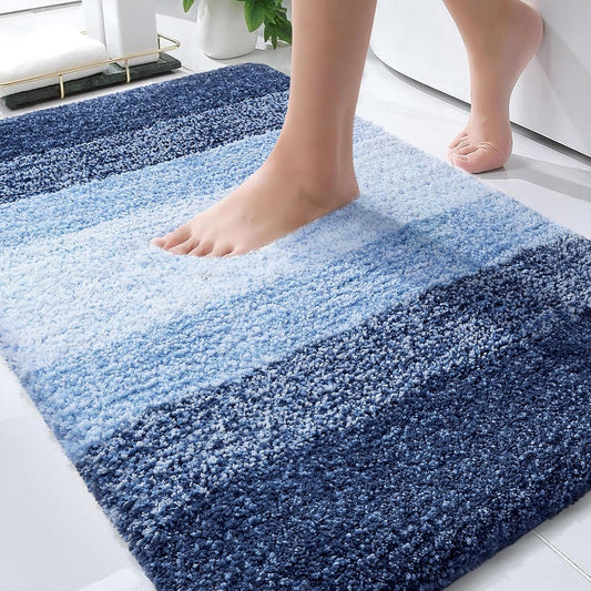 OLANLY Bathroom Rugs | Extra Soft Microfiber Mat 30x20 - Quick Dry, Machine Washable, Navy