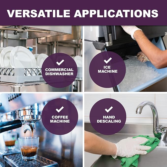 Universal Descaler - 1 Gallon - Commercial Grade Delimer for Dishwasher - Ice Machine Cleaner and Coffee Pot Descaler - Steam Tables - Hand Descaling