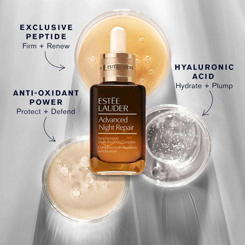 Estée Lauder Advanced Night Repair Face Serum Synchronized Multi-Recovery Complex with Hyaluronic Acid & Peptides | Anti Aging & Hydrating Serum, 3.9 Fl Oz