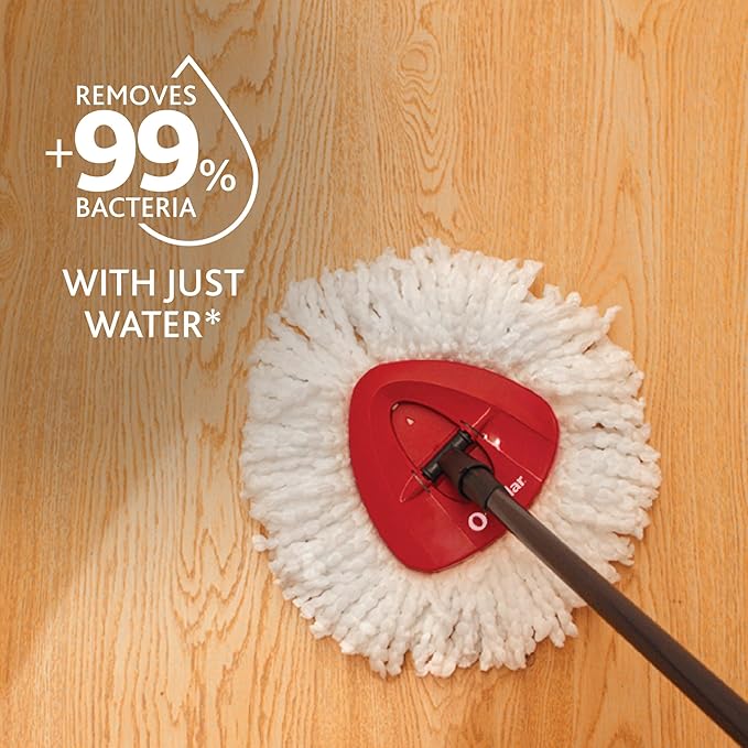 O-Cedar Spin Mop & Sweep Set | EasyWring Mop + One Sweep Broom with Dustpan