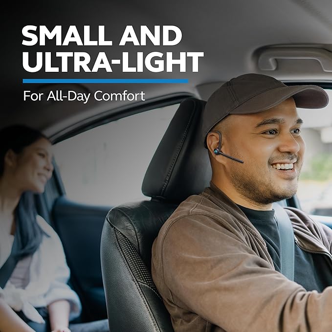 BlueParrott M300‑XT SE Mono Bluetooth Wireless Headset, 80% Noise Cancelling Open‑Ear Earpiece for Everyday Driving and Work Calls, Compact with IP54 Protection, 14 Hours Talk Time, Black