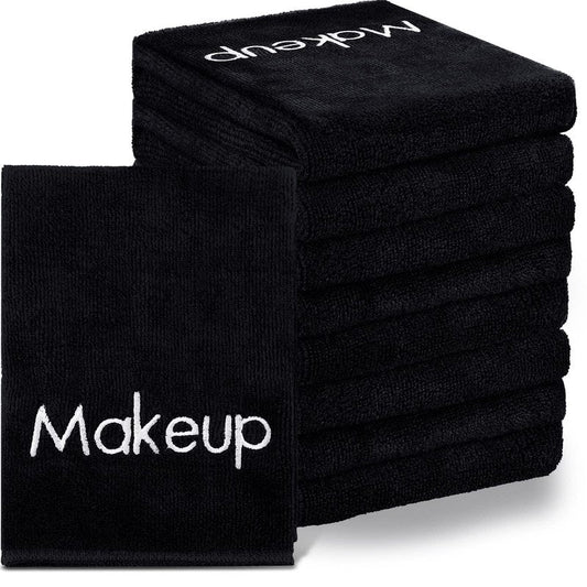Shimeyao 20 Pack Makeup Towels Black Makeup Washcloths for Face Microfiber Remover Cloth 13x13 Inch Quick Dry Face Towels for Cleansing Hand
