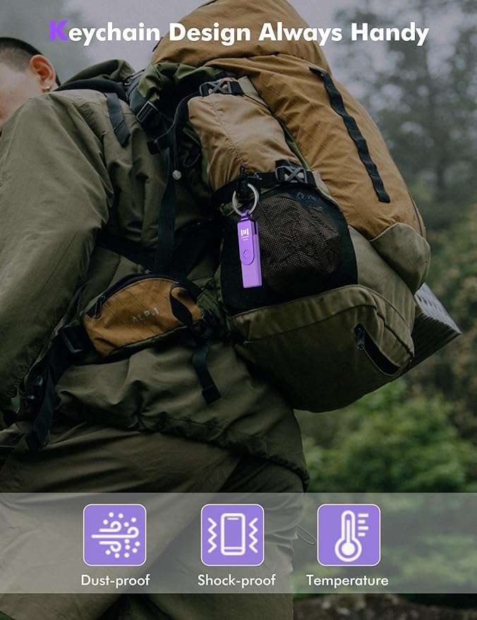MOSDART 256GB USB C 3.2 Fast Speed C and A Dual Flash Drive, exFAT Memory Stick with Keychain and LED Indicator, for iPhone 15,16,17, Android Phone, iPad, MacBook, and Other Laptops, Purple