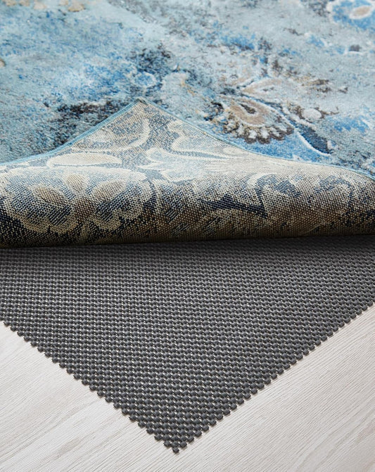 Veken Rug Gripper Pad - Non-Slip 2x4 Ft Area Rug Pad in Thick Dark Grey | Anti-Skid Mat for Hardwood & Tile Floors