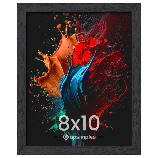 upsimples 8x10 Picture Frame, Wall Gallery Photo Frames with Engineered Wood, Black 1 Pack